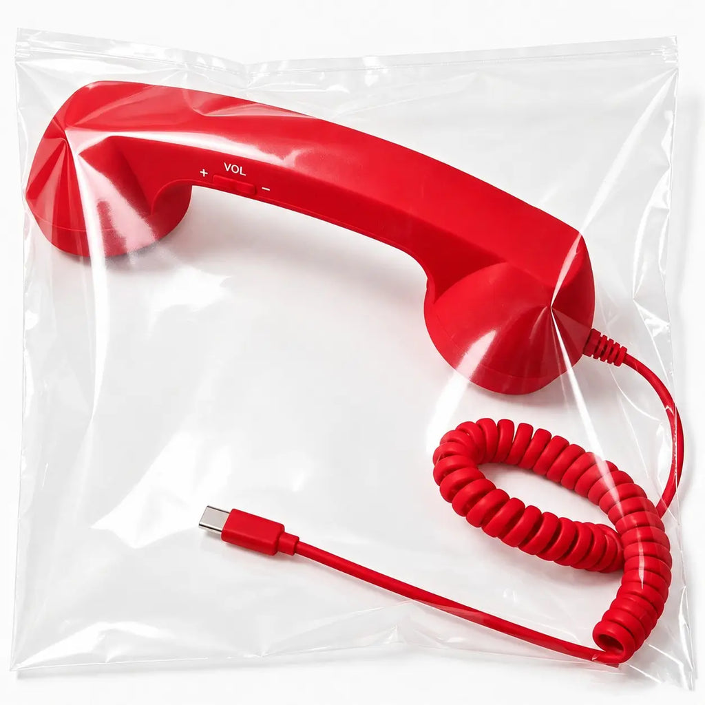 Retro Corded Phone Handset – USB-C / 3.5mm Wired Receiver