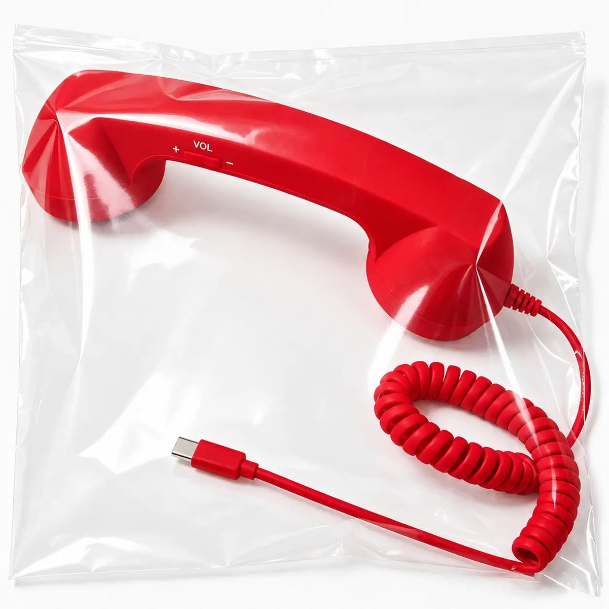 Retro Corded Phone Handset – USB-C / 3.5mm Wired Receiver