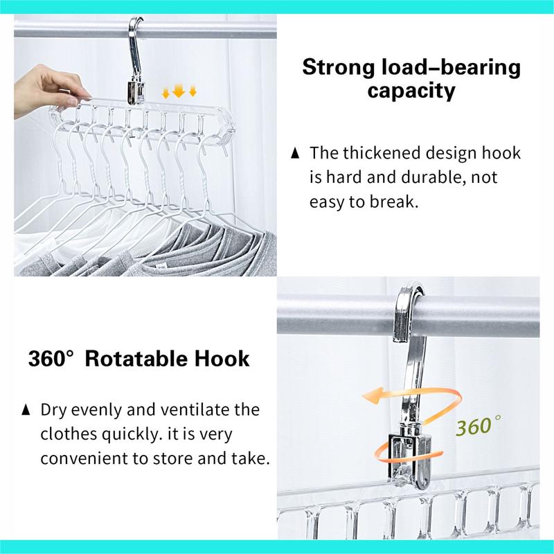 2-Pack 9-Hole Space-Saving Hanger Organizers – Closet Storage Racks
