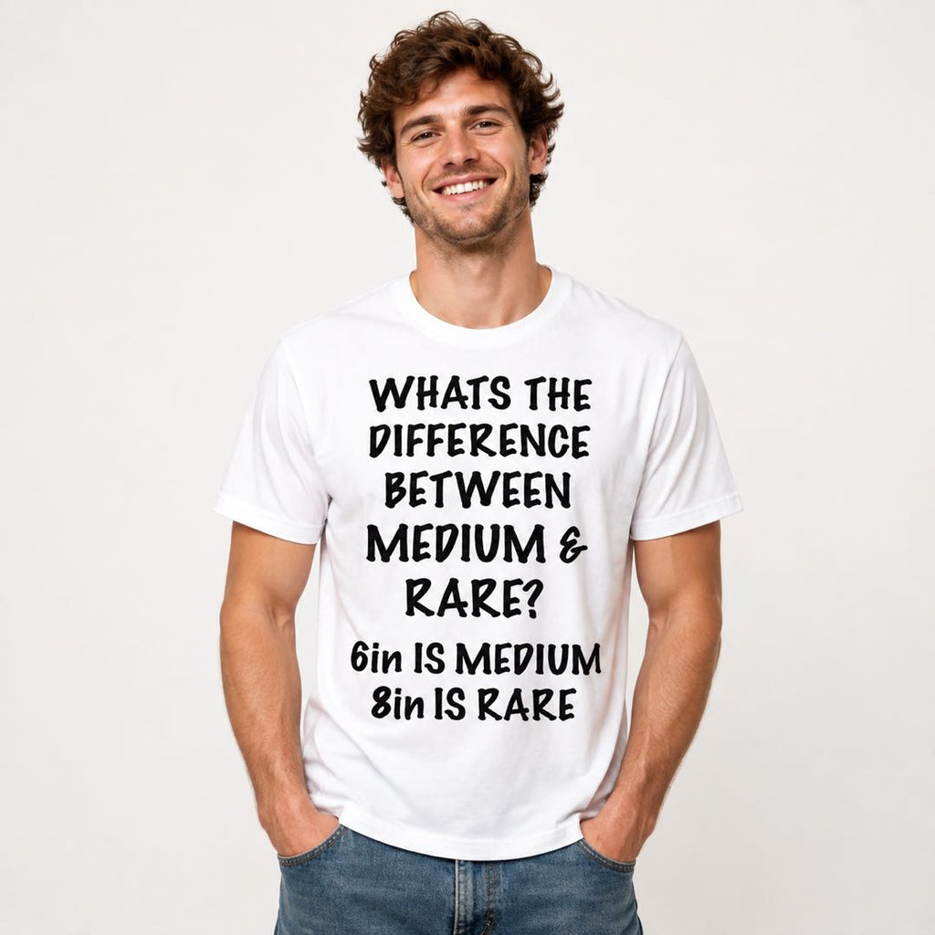 Funny Steak Lover T-Shirt | Medium vs Rare Joke Graphic Tee | Food Humor Shirt