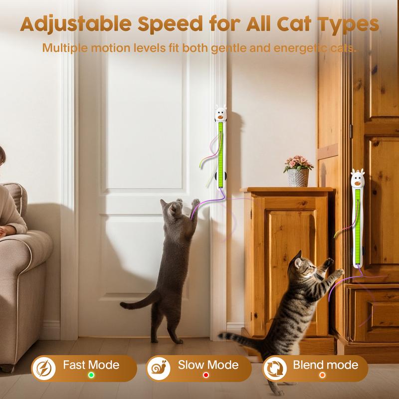 Automatic Flying Rope Cat Toy – Stick-On Hanging Teaser