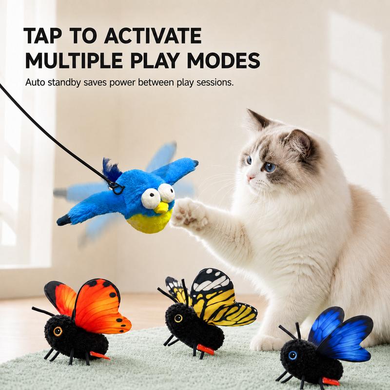 USB Rechargeable Butterfly Cat Toy – Automatic Interactive Teaser
