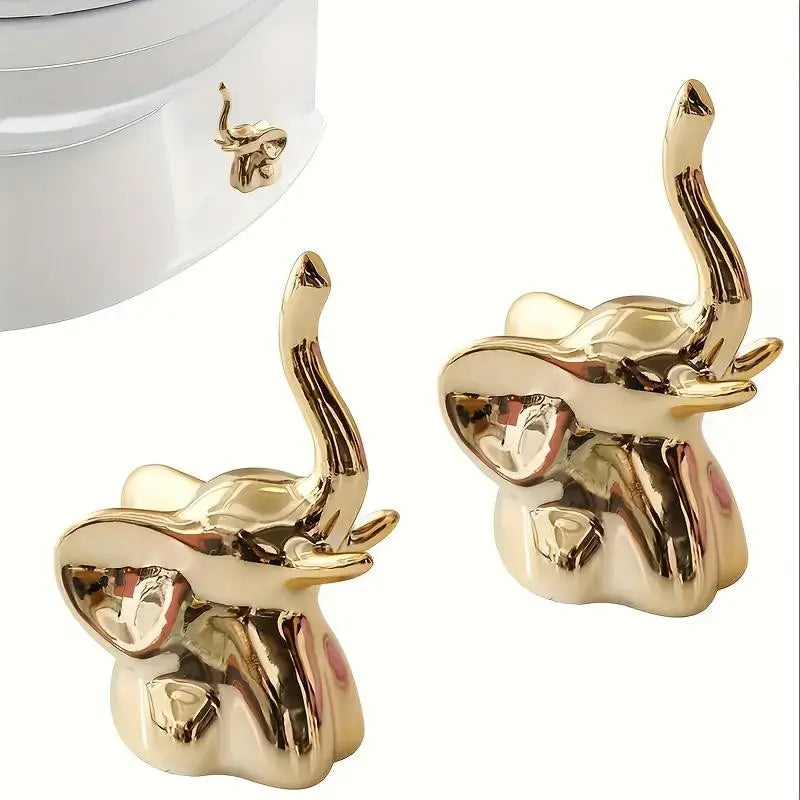 Gold Hand-Gesture Toilet Bolt Caps – 2 Sets Decorative Covers
