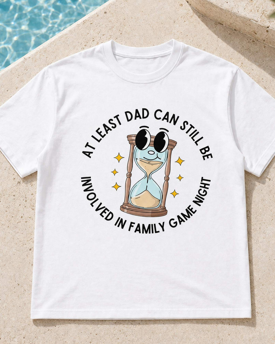 At Least Dad Can Still Be Involved In Family Game Night Graphic Tee