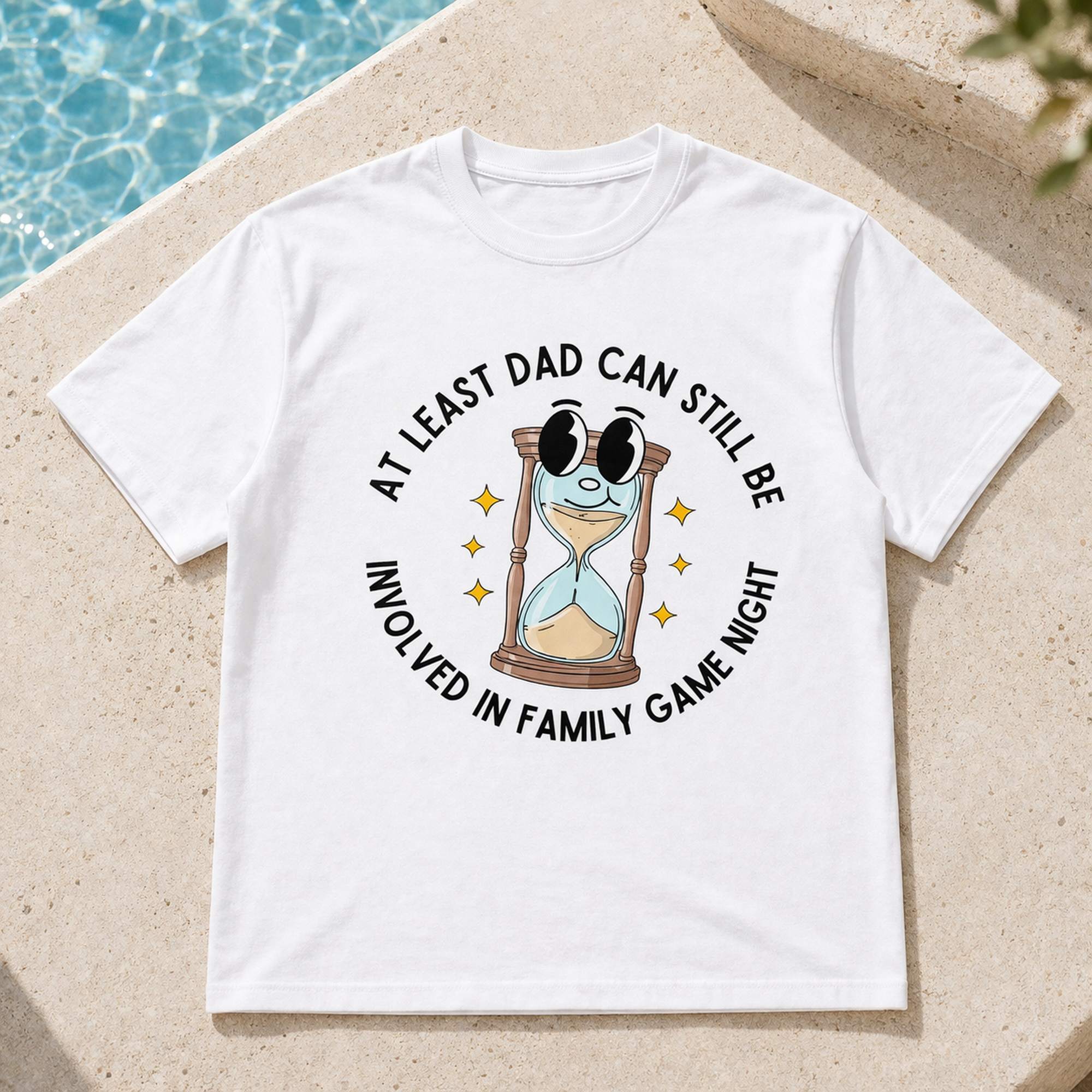 At Least Dad Can Still Be Involved In Family Game Night Graphic Tee front print product photo 04 | Diya Glow