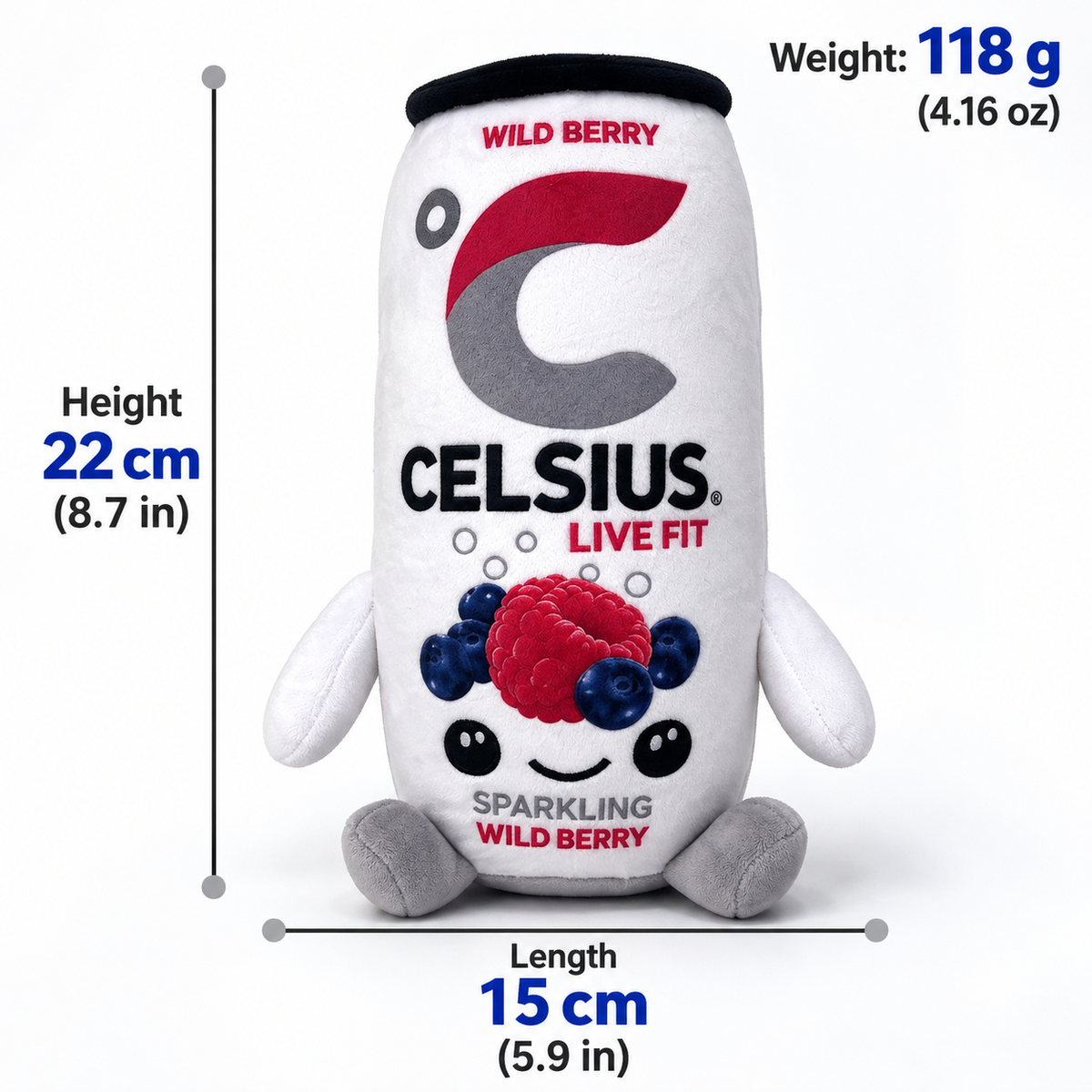 Cute Energy Drink Can Plush Toy – 8.7" Novelty Plushie
