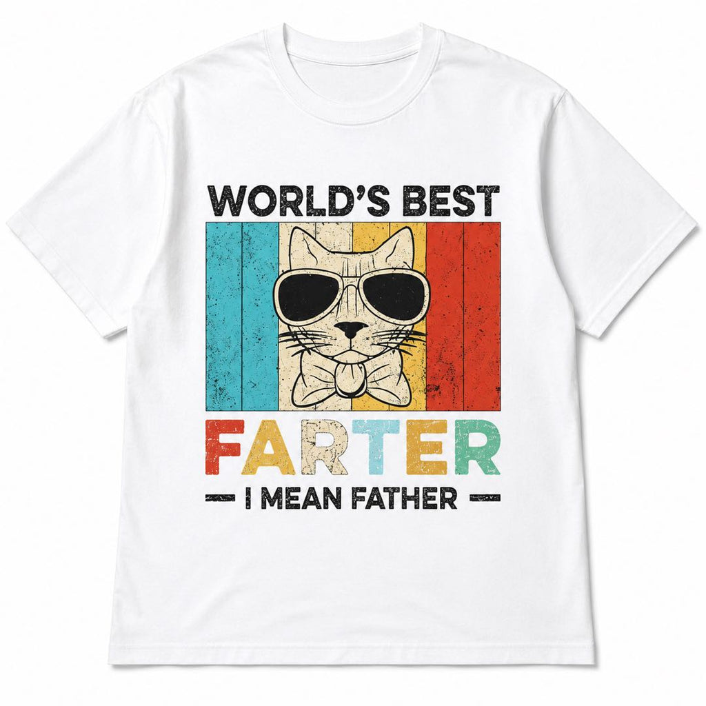 World’s Best Farter… I Mean Father Funny Cat Shirt