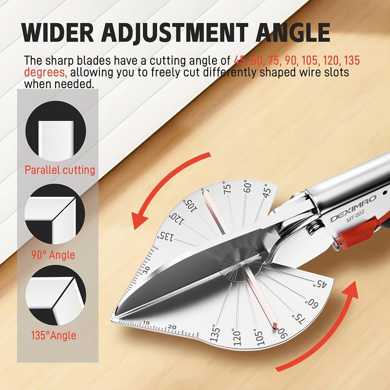 Stainless Steel Adjustable Miter Shears – 45°–135° Angle Cutter