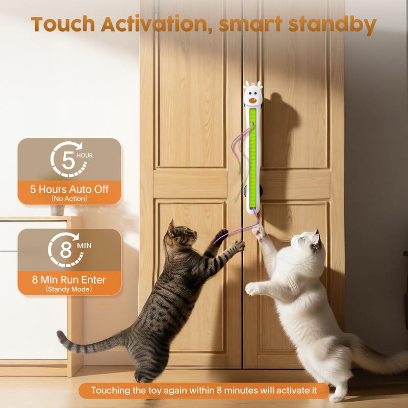 Automatic Flying Rope Cat Toy – Stick-On Hanging Teaser