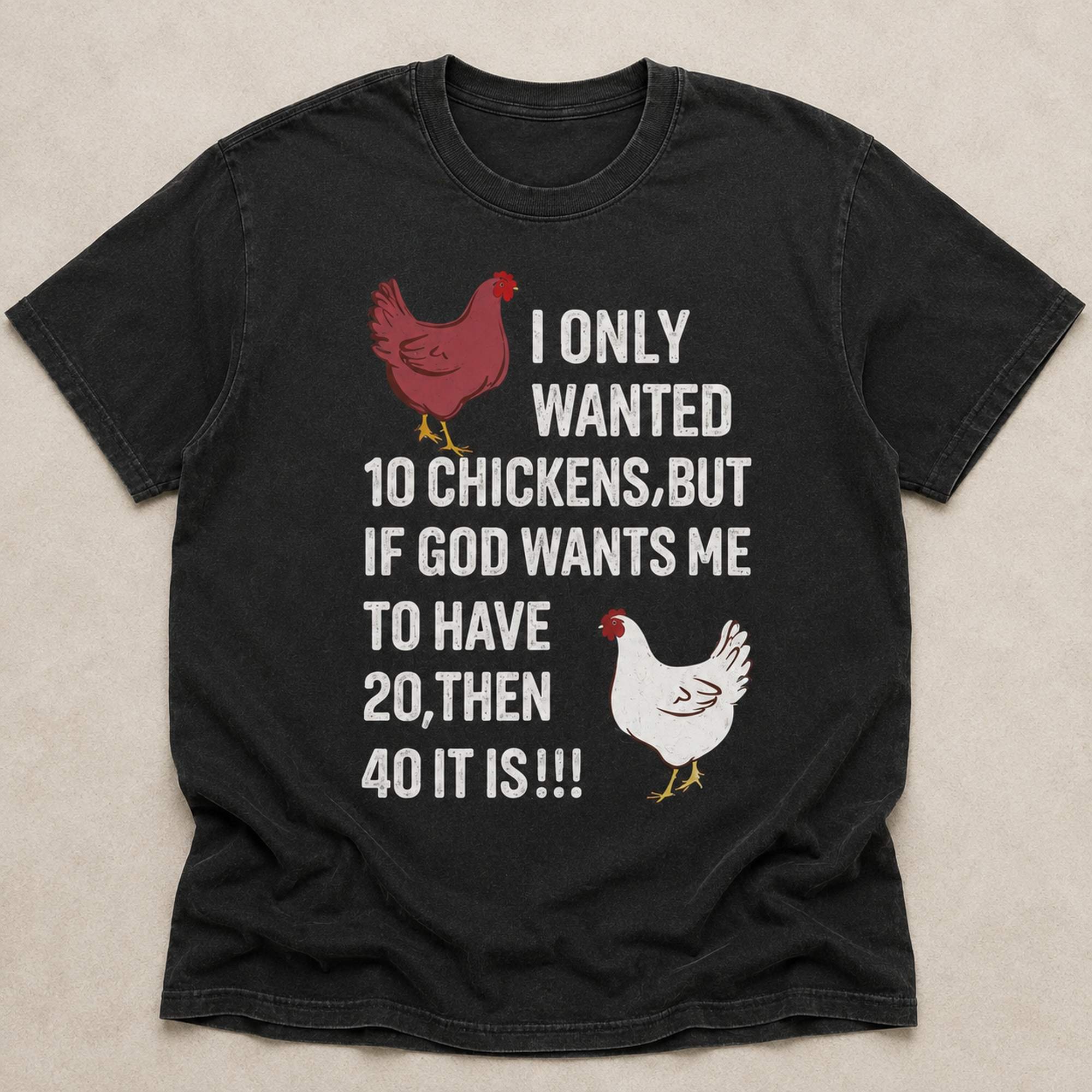 I Only Wanted 10 Chickens Faith Graphic Tee front print product photo 05 | Diya Glow