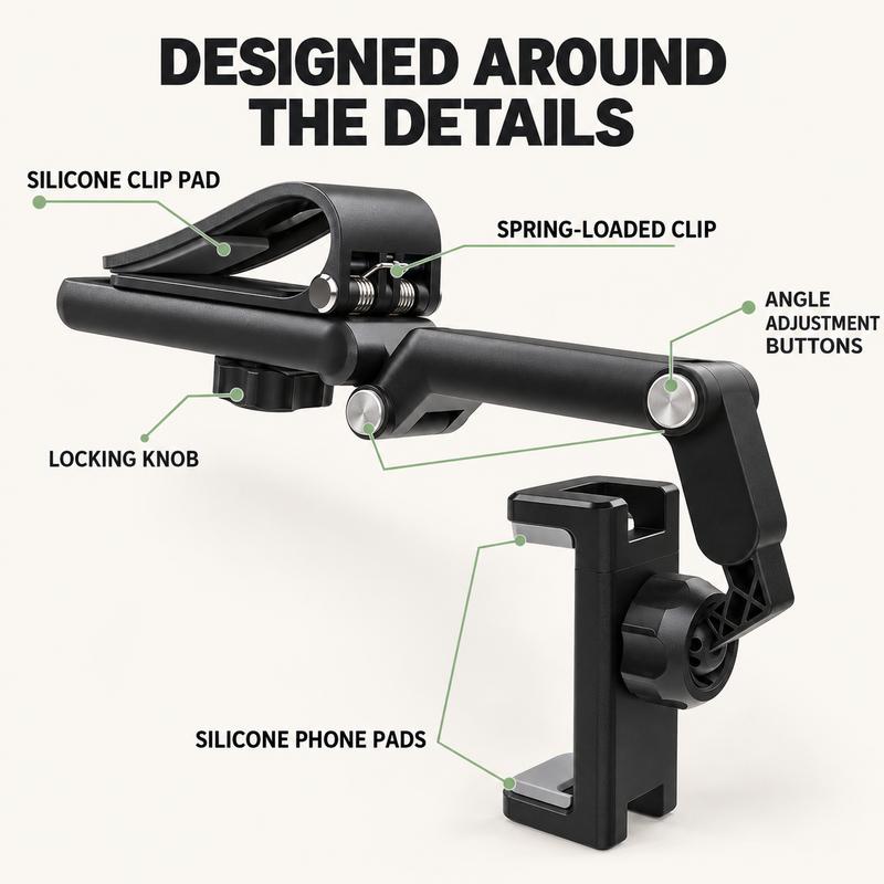 Foldable Car Sun Visor Phone Holder – 360° Adjustable Mount