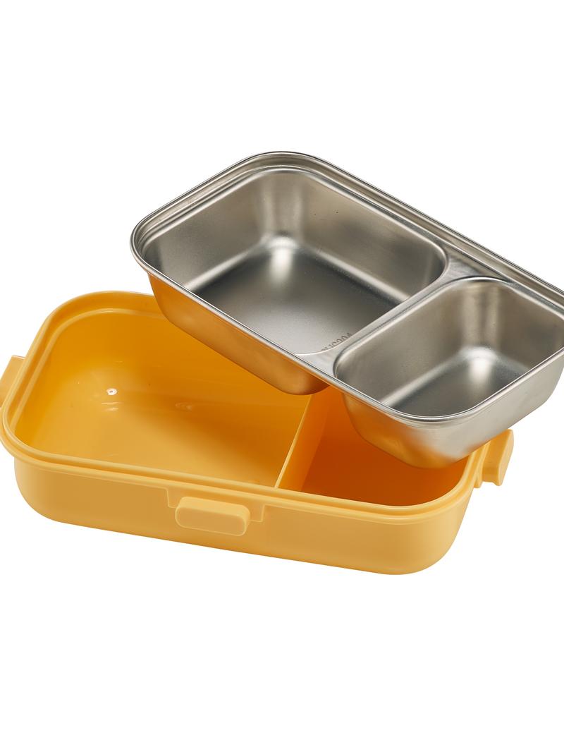 Cartoon Stainless Steel Bento Box – 2-Compartment Lunch Box