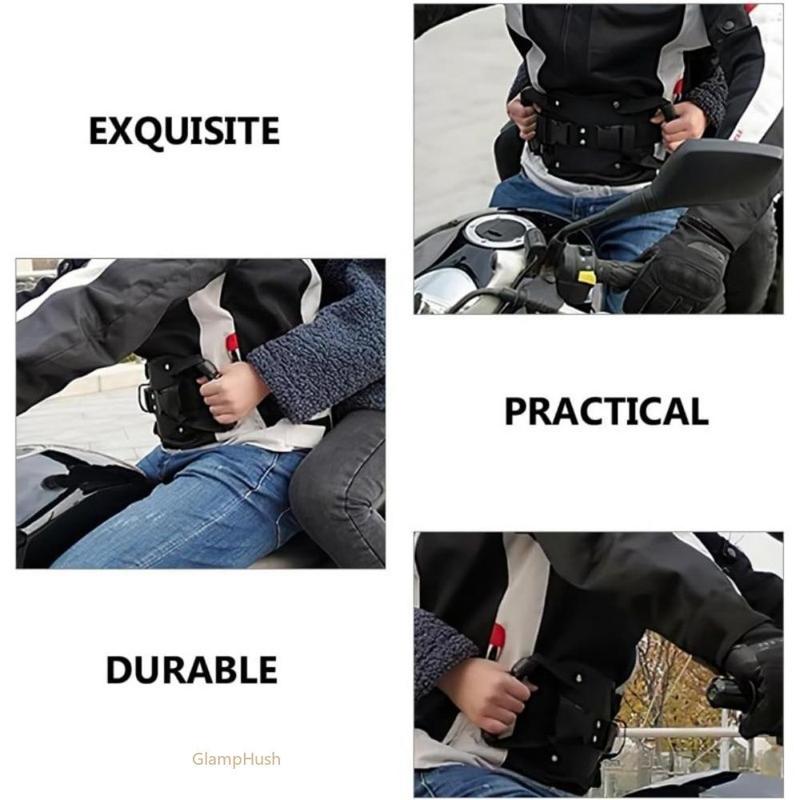 Motorcycle Passenger Grab Handle Belt – Adjustable Rear Seat Grip Strap