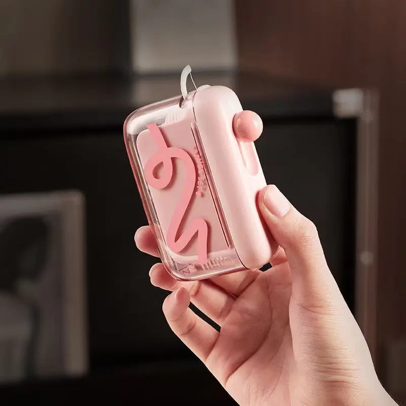 Pop-Up Floss Pick Dispenser with 100 Picks – Portable Refillable Case