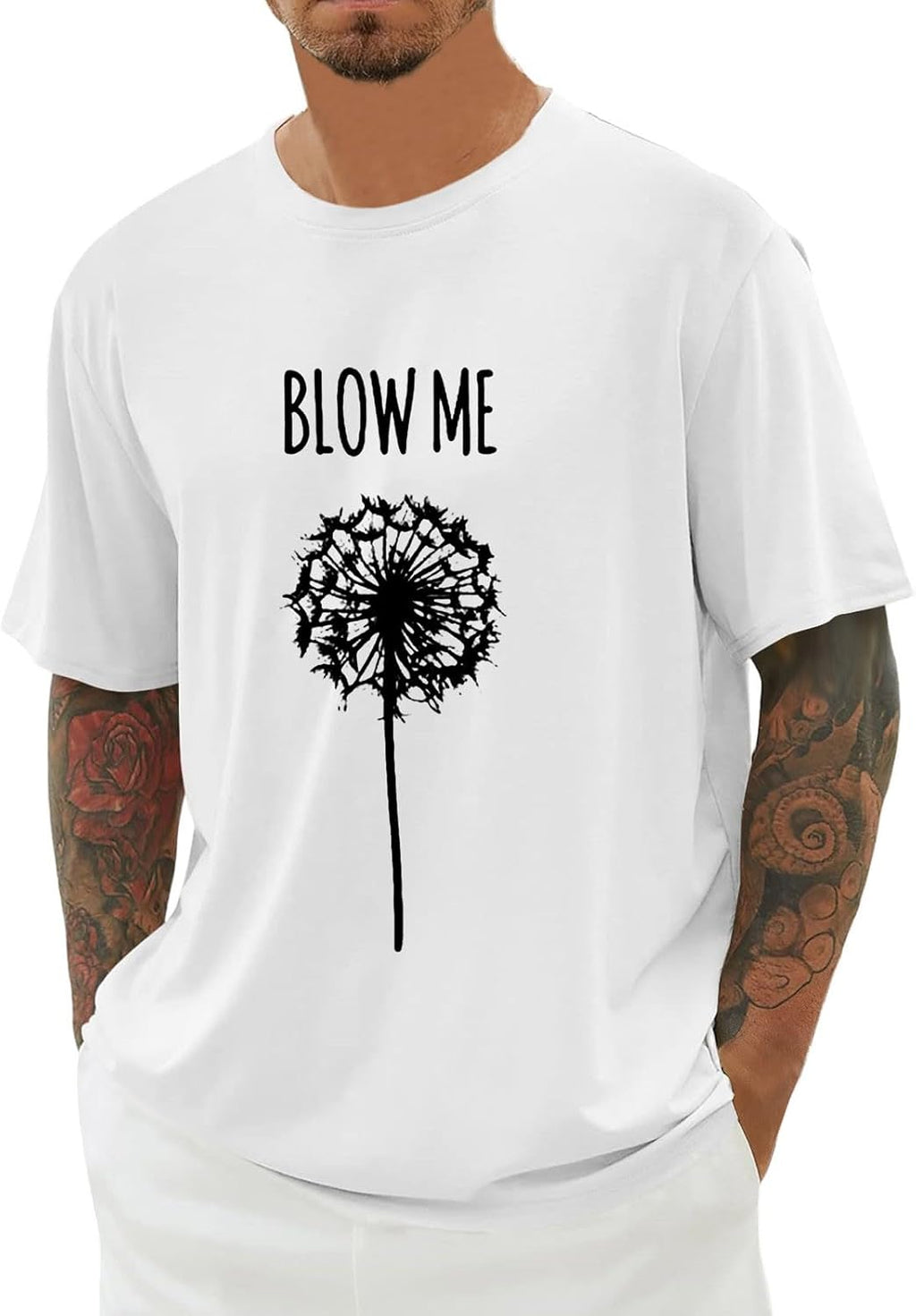 Blow Me Funny Dandelion T-Shirt | Cute Pun Graphic Tee | Funny Nature Lover Shirt