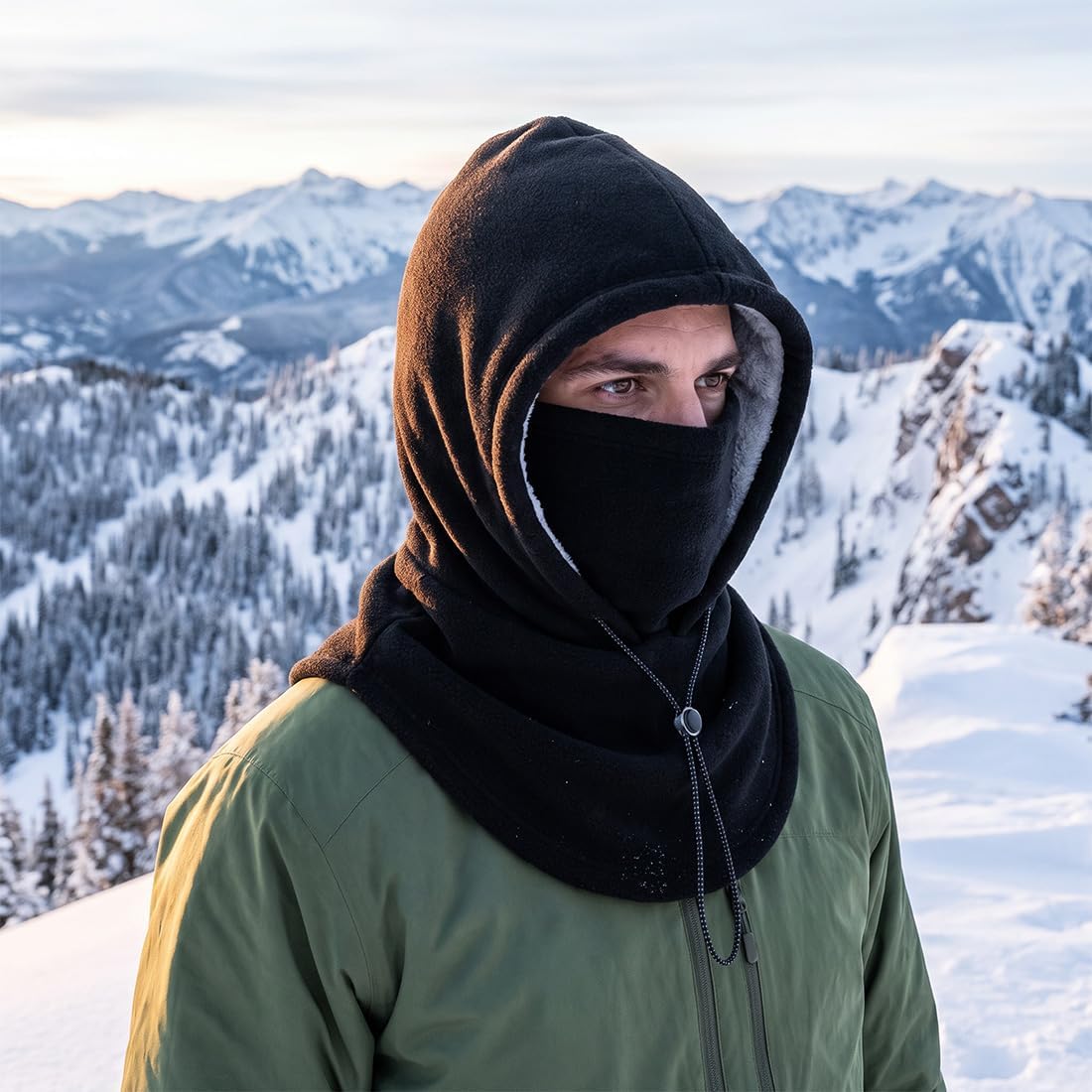 3-in-1 Thermal Balaclava Hood – Adjustable Winter Face Cover