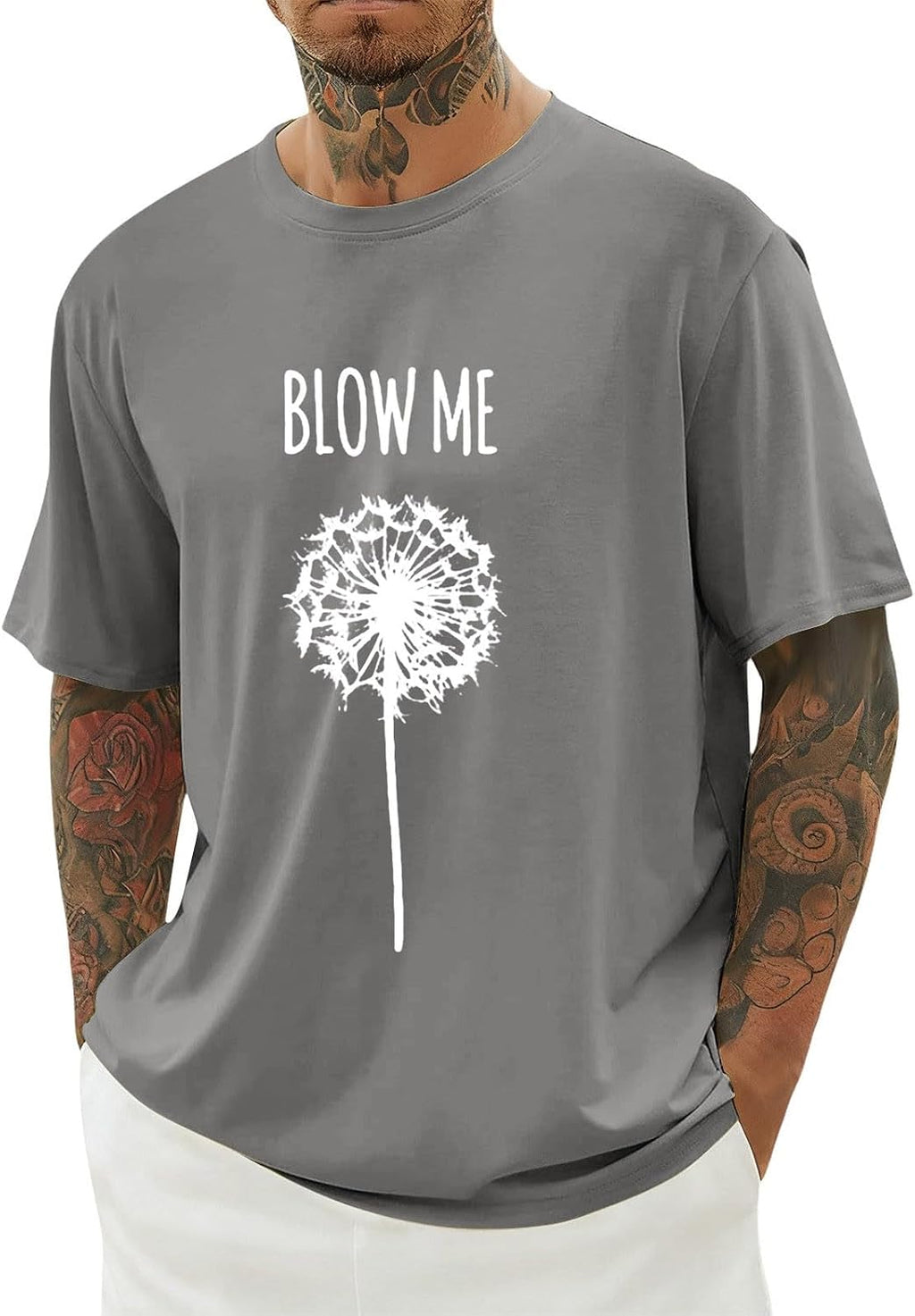 Blow Me Funny Dandelion T-Shirt | Cute Pun Graphic Tee | Funny Nature Lover Shirt