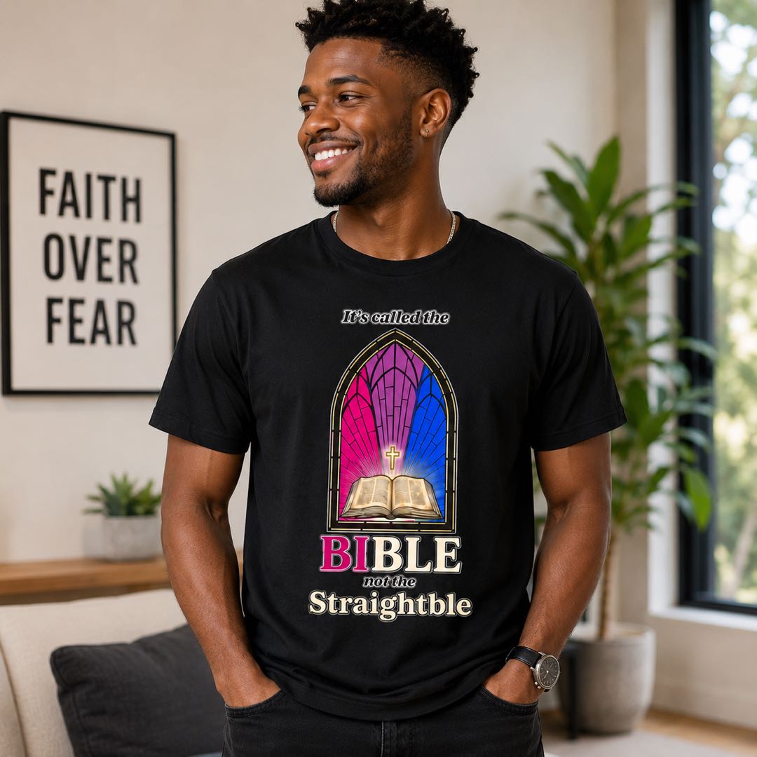 Viral Christian Humor T-Shirt | Bible Not Straightble Tee