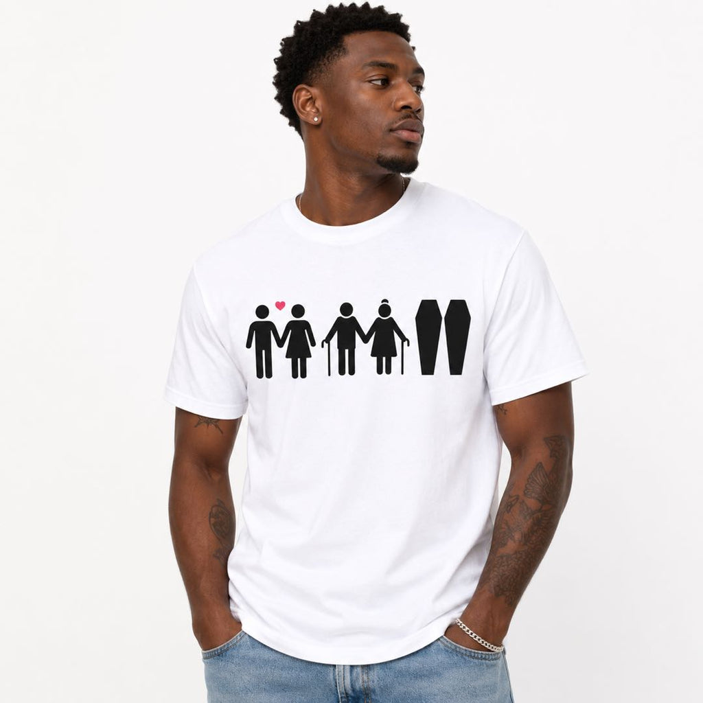 Till Death Do Us Part Funny Relationship Graphic T-Shirt | Dark Humor Couple Tee