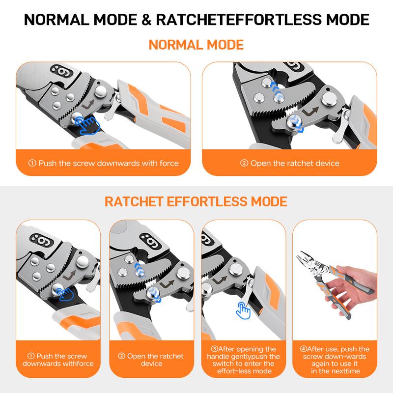 55 Steel Self-Locking Ratchet Pliers – Heavy-Duty Grip Tool