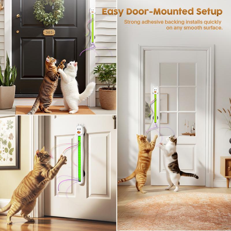Automatic Flying Rope Cat Toy – Stick-On Hanging Teaser