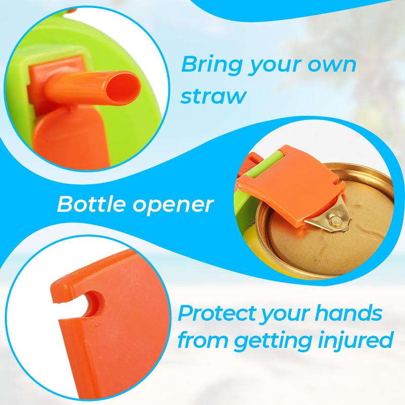 4-Pack Reusable Soda Can Lids with Straws – One-Click Covers