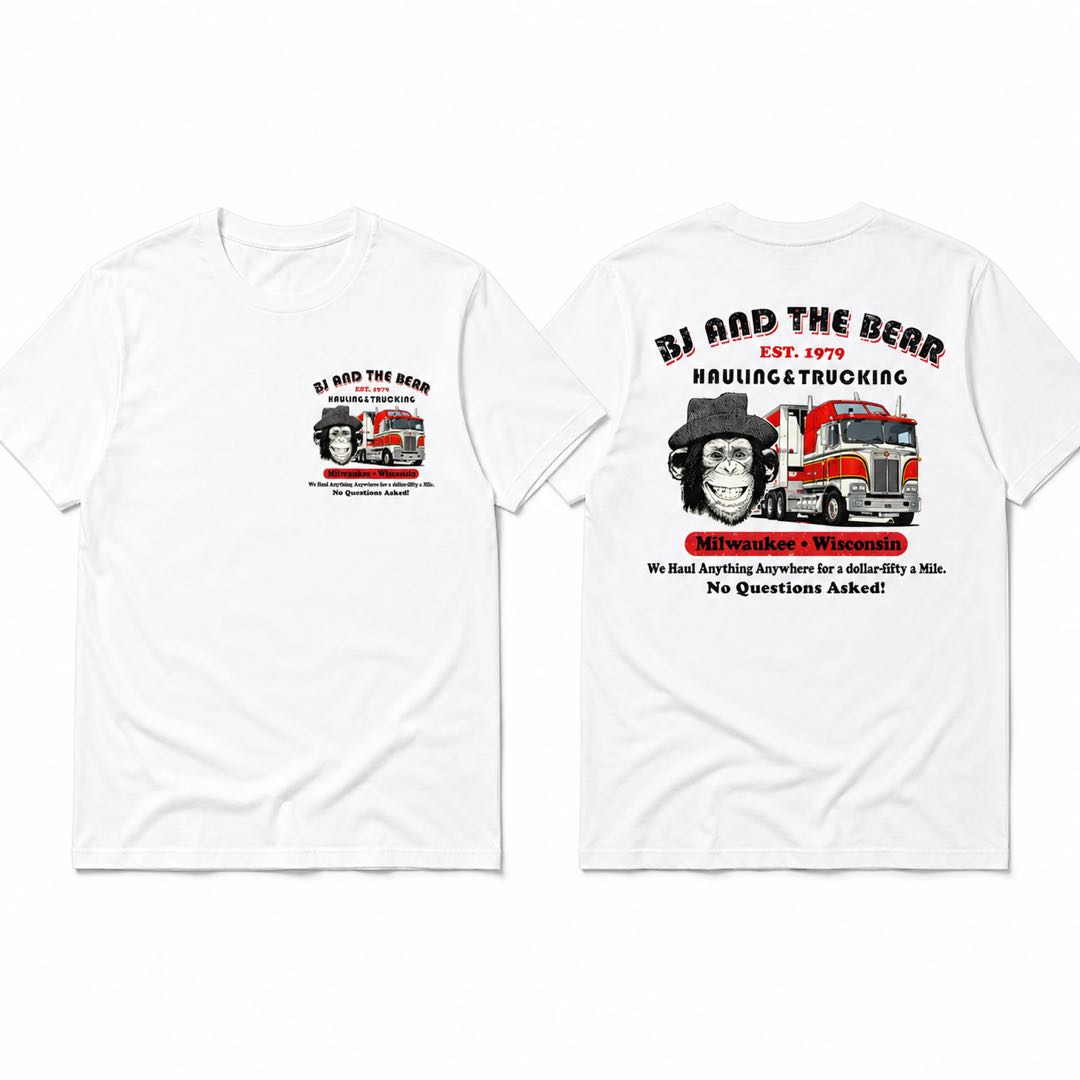 Legends Remember BJ & The Bear Vintage Trucker T-Shirt | Retro Hauling Graphic Tee