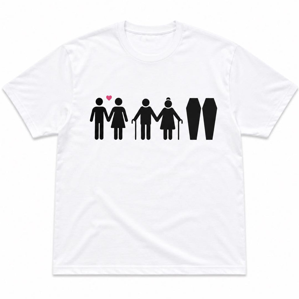 Till Death Do Us Part Funny Relationship Graphic T-Shirt | Dark Humor Couple Tee