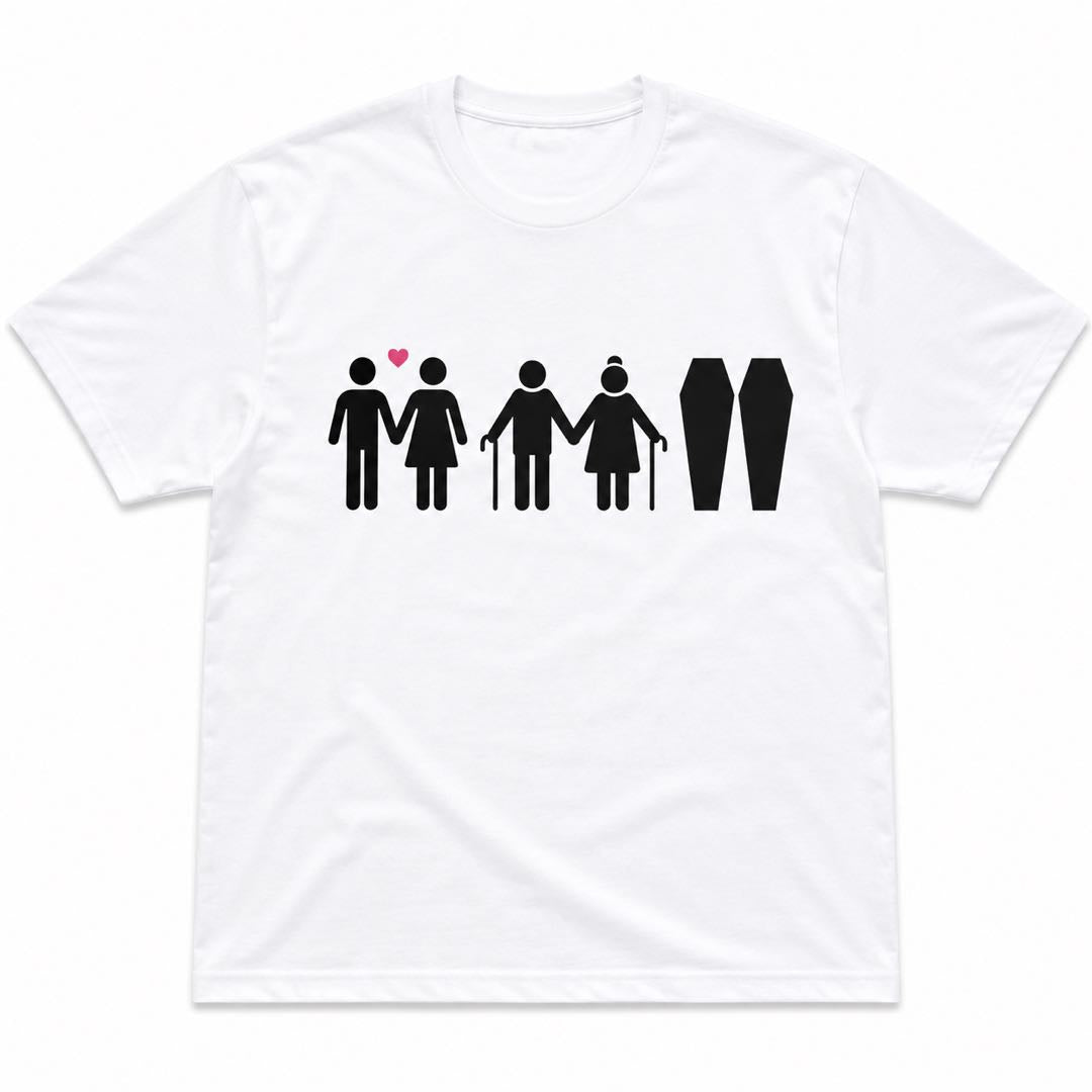 Till Death Do Us Part Funny Relationship Graphic T-Shirt | Dark Humor Couple Tee