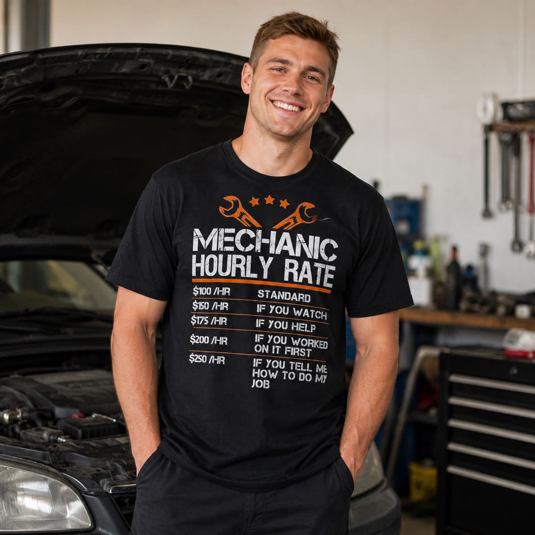 Every Mechanic Needs This Shirt  – Mechanic Hourly Rate Tee-funny T-shirt