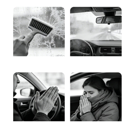 12V Portable Car Heater & Defogger Fan – 120W with Stand & Suction Cup