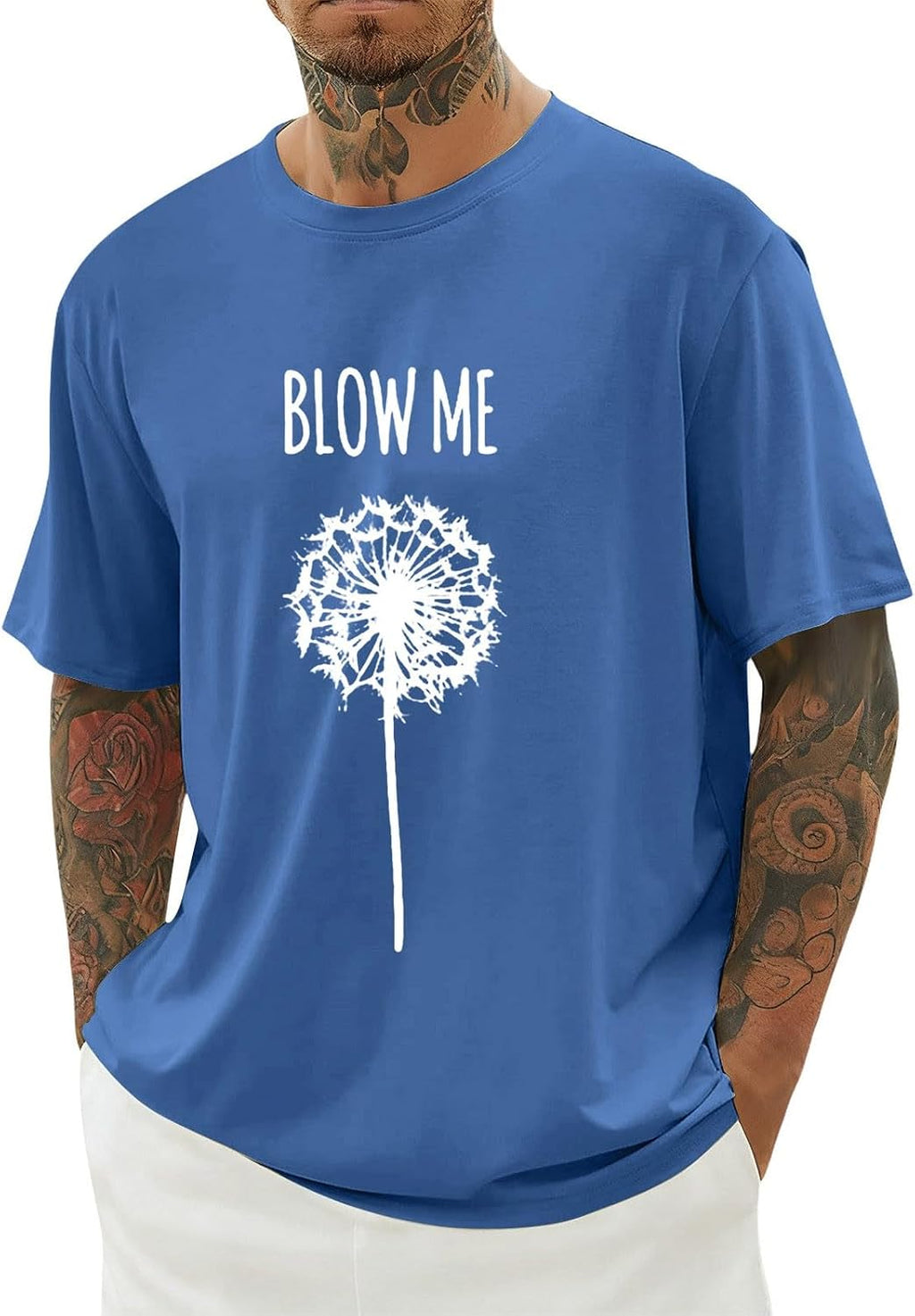 Blow Me Funny Dandelion T-Shirt | Cute Pun Graphic Tee | Funny Nature Lover Shirt