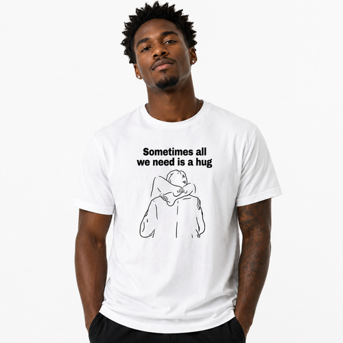 A Hug Says It All Tee | Minimalist Comfort Graphic T-Shirt | Cozy Unisex Gift