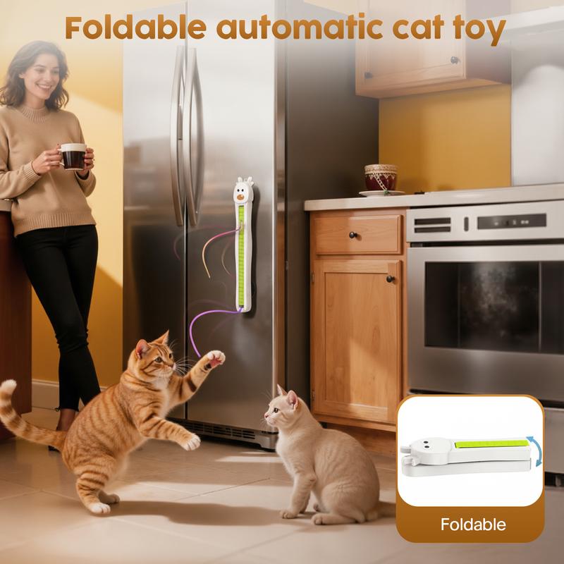Automatic Flying Rope Cat Toy – Stick-On Hanging Teaser