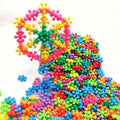 100PCS Snowflake Building Blocks – Colorful DIY Flower Puzzle Kit