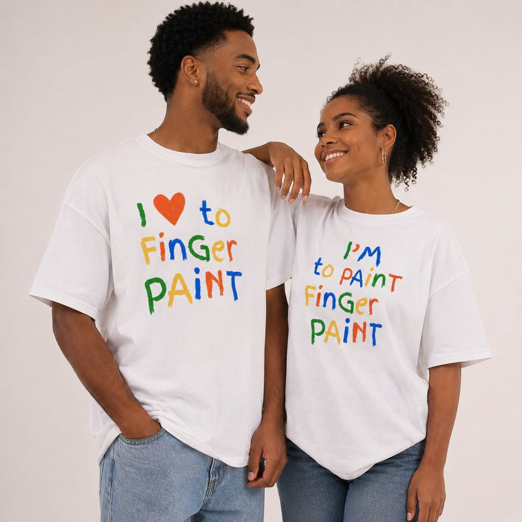 The Couple Shirt Everyone Stares At – Funny Finger Paint Matching Tees