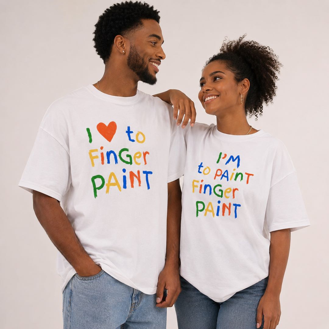 The Couple Shirt Everyone Stares At – Funny Finger Paint Matching Tees