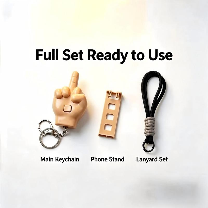 3-Piece Retractable Middle Finger Prank Accessory Set