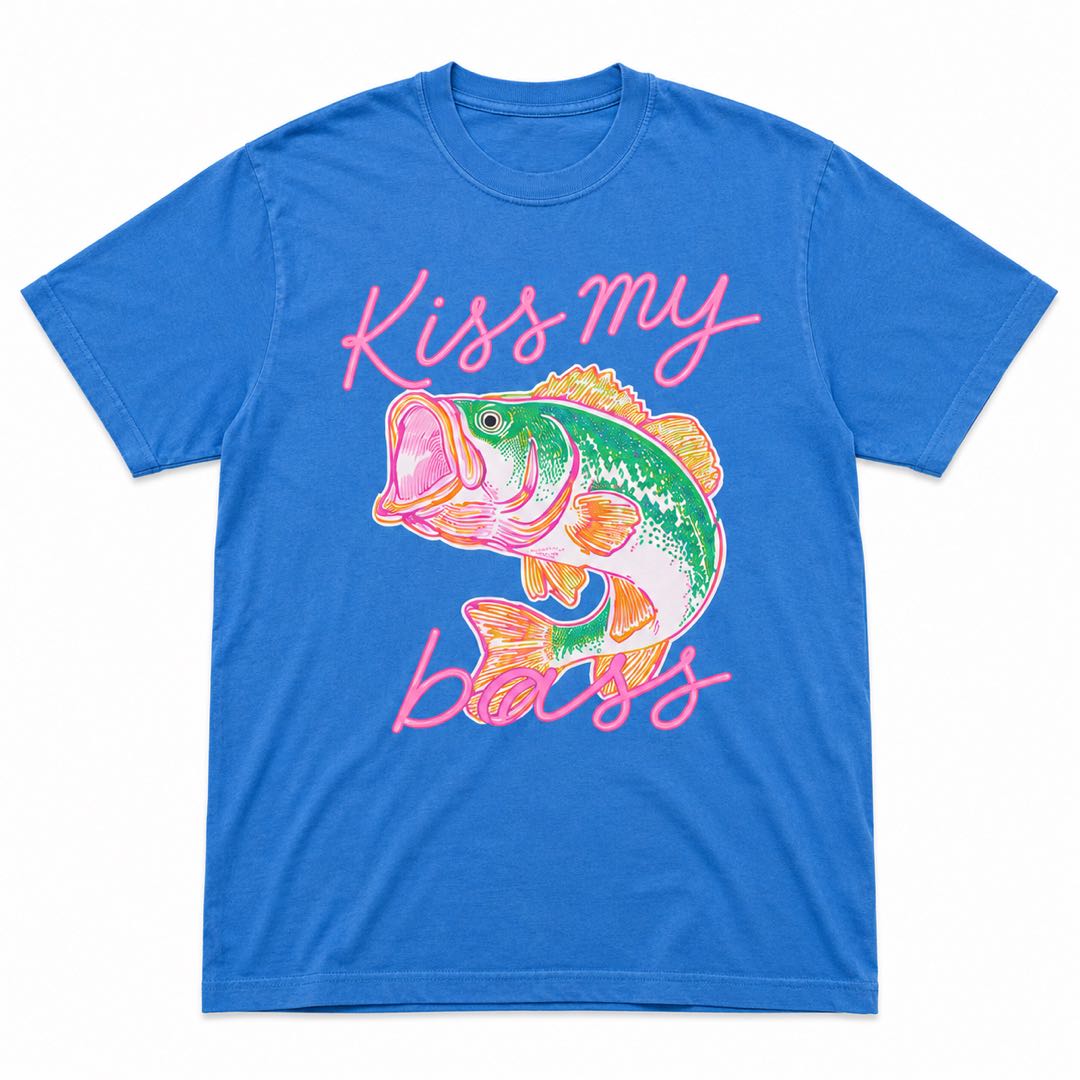 Kiss My Bass Retro Fishing Shirt – Perfect Gift For Fishing Lovers