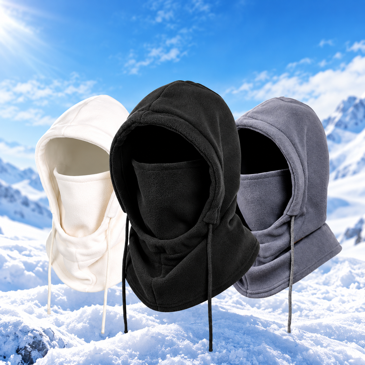 Winter Fleece-Lined Balaclava – Wind-Resistant Face Mask & Neck Warmer