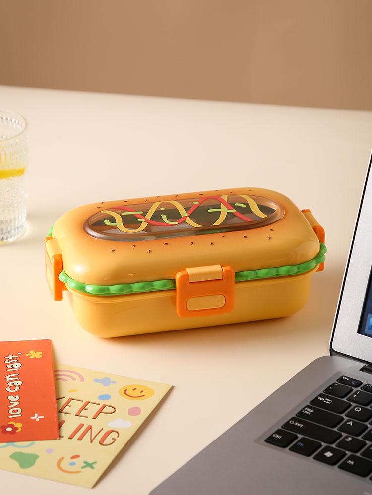 Cartoon Stainless Steel Bento Box – 2-Compartment Lunch Box