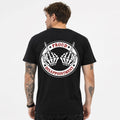 Proud Disappointment Skeleton Hands Back Print T-Shirt | Funny Dark Humor Graphic Tee | Vintage Punk Style Gift