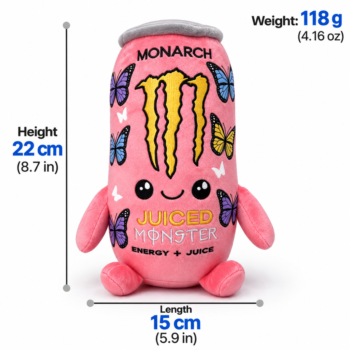 Cute Energy Drink Can Plush Toy – 8.7" Novelty Plushie