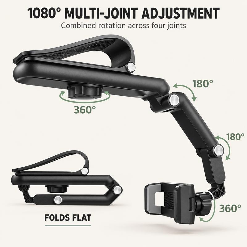 Foldable Car Sun Visor Phone Holder – 360° Adjustable Mount