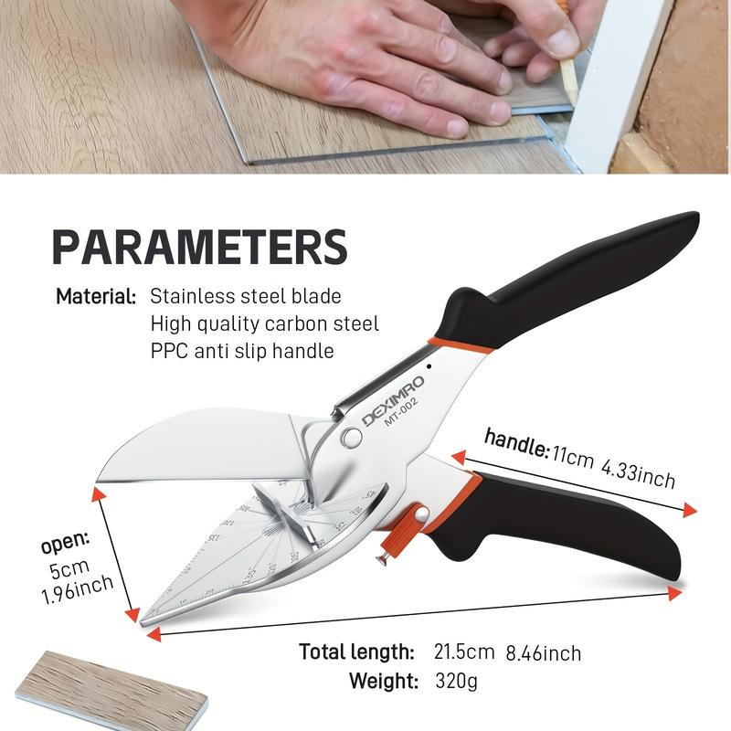 Stainless Steel Adjustable Miter Shears – 45°–135° Angle Cutter
