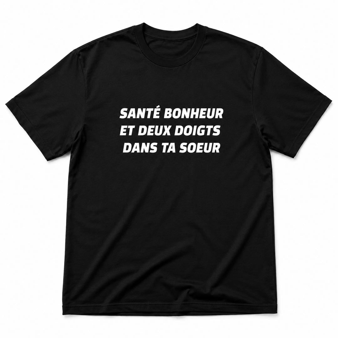 The French Toast Funny T-Shirt | Santé Bonheur Graphic Tee | Viral European Humor Shirt