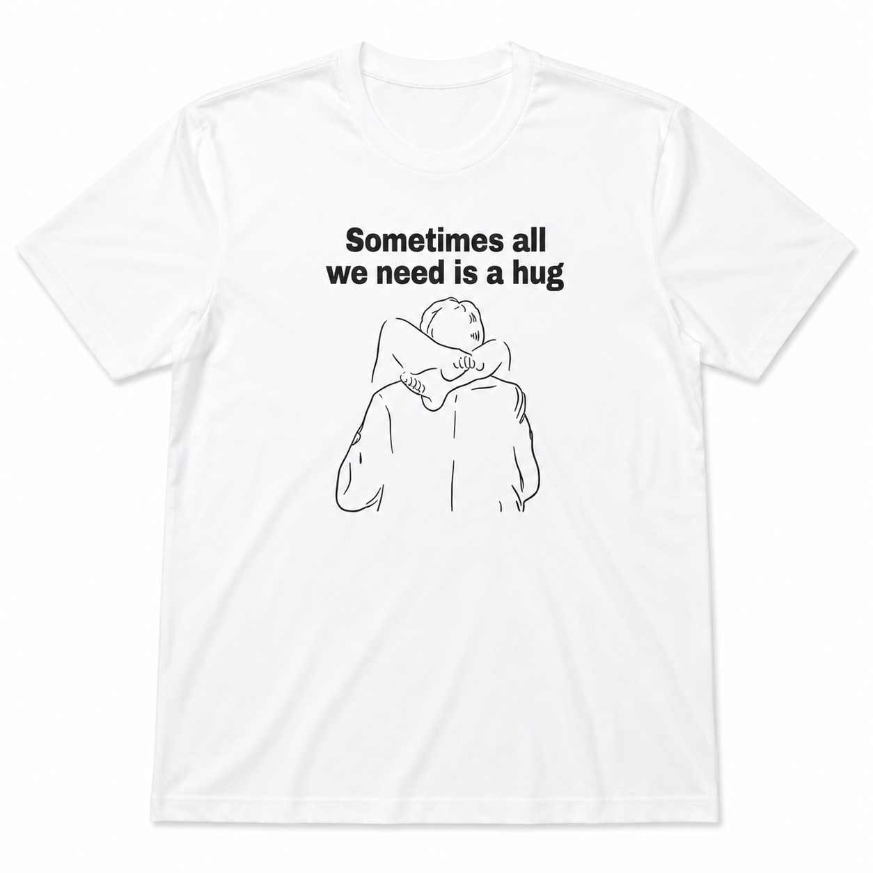 A Hug Says It All Tee | Minimalist Comfort Graphic T-Shirt | Cozy Unisex Gift
