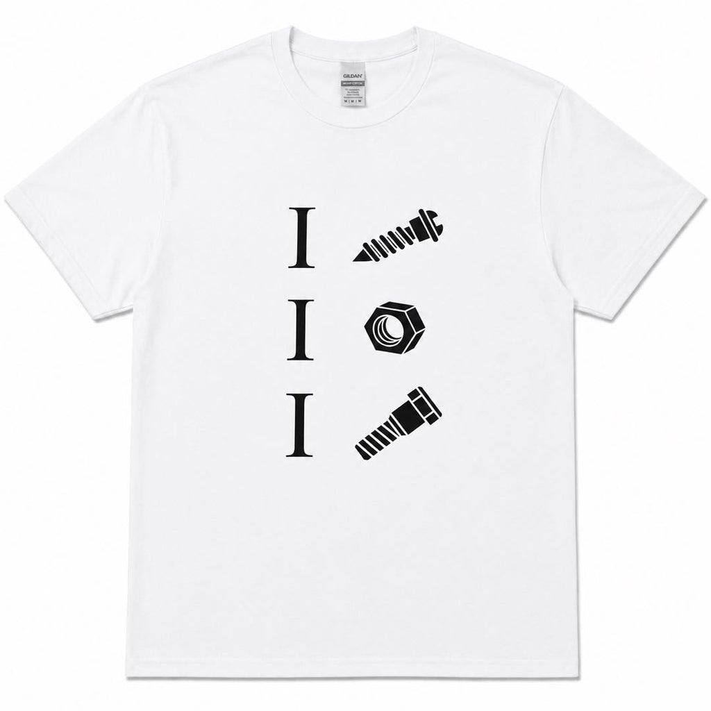 I Love Nuts & Bolts Funny Mechanic T-Shirt | Engineer & DIY Graphic Tee