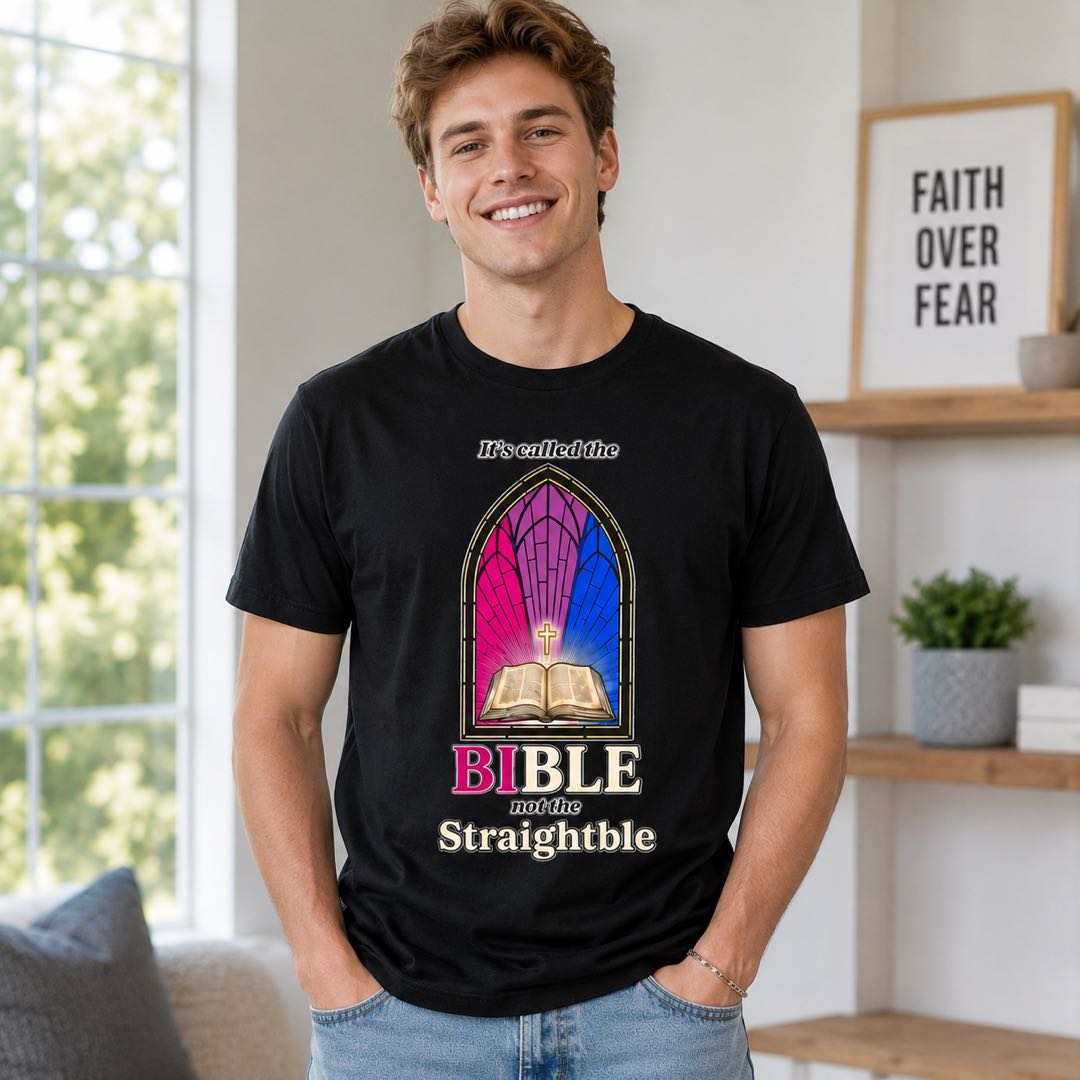 Viral Christian Humor T-Shirt | Bible Not Straightble Tee
