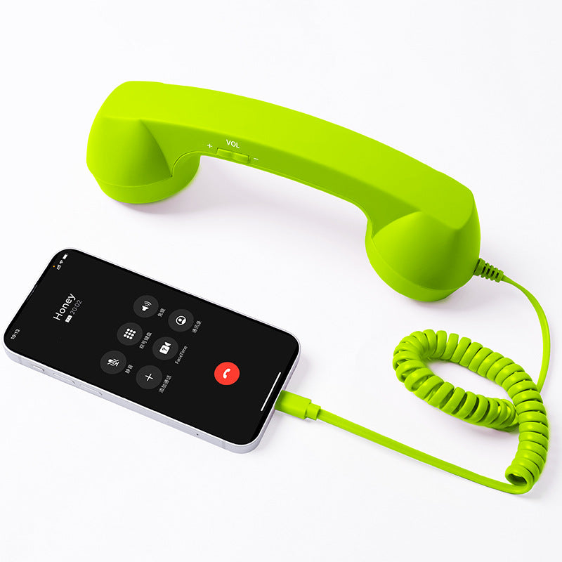Retro Corded Phone Handset – USB-C / 3.5mm Wired Receiver